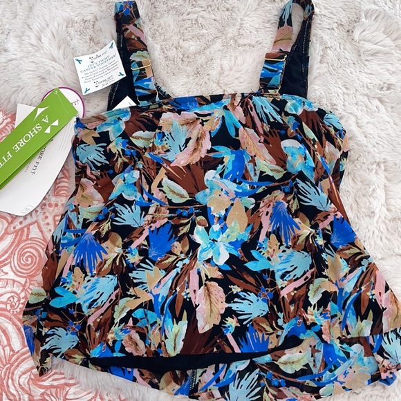 A Shore Fit Swimwear Separates Swim Top 8 - Picture 3 of 11